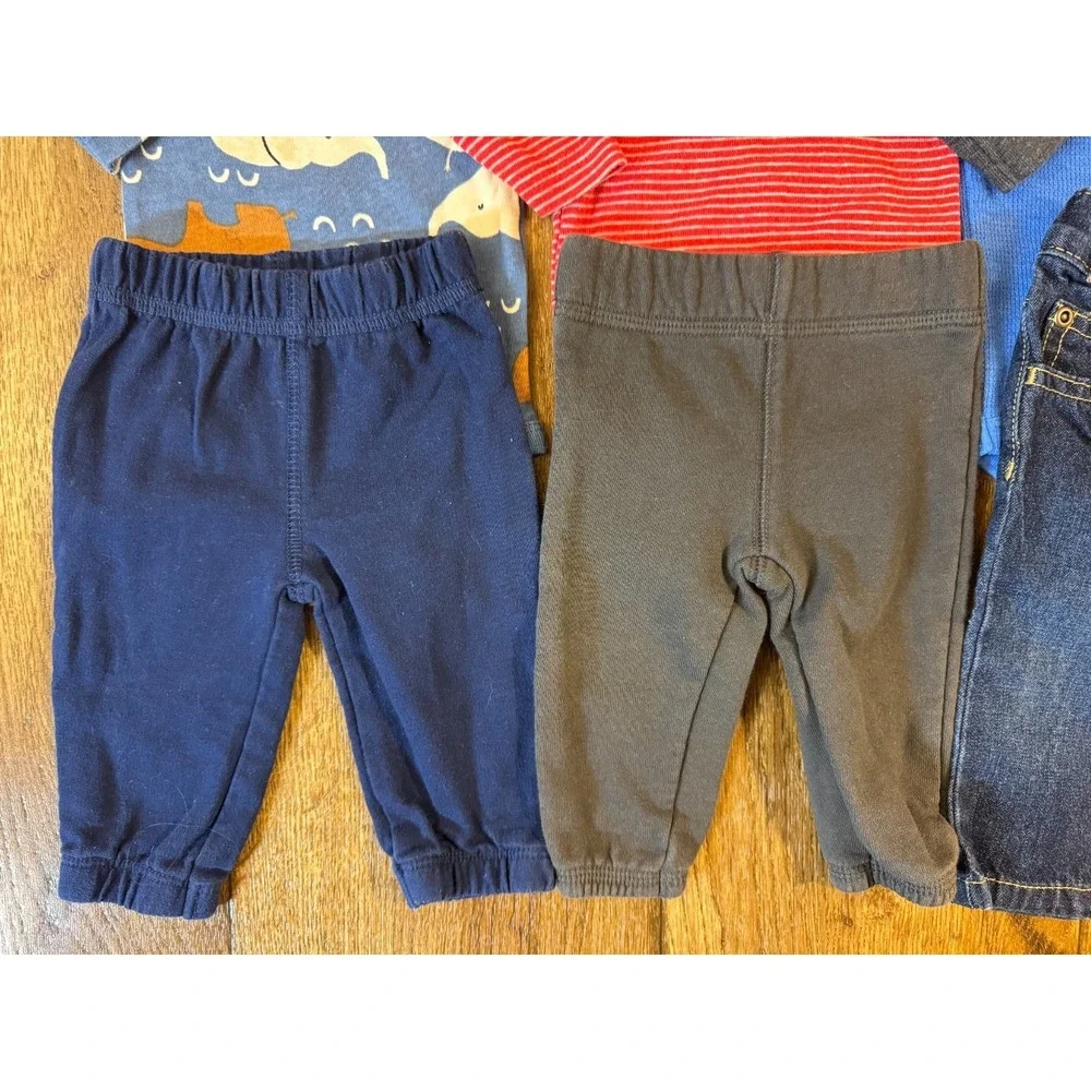 Baby Boy 3‎ Months Outfits Lot Jeans Pants Bodysuits Shirts Clothes Bodysuits